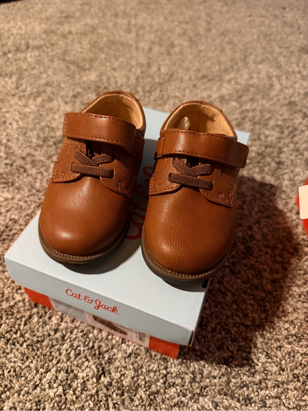 Cat & Jack Miles Toddler Brown Dress Shoes (6) NWT